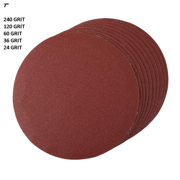 7" Velcro Backed Sanding Disc 10 pack-0