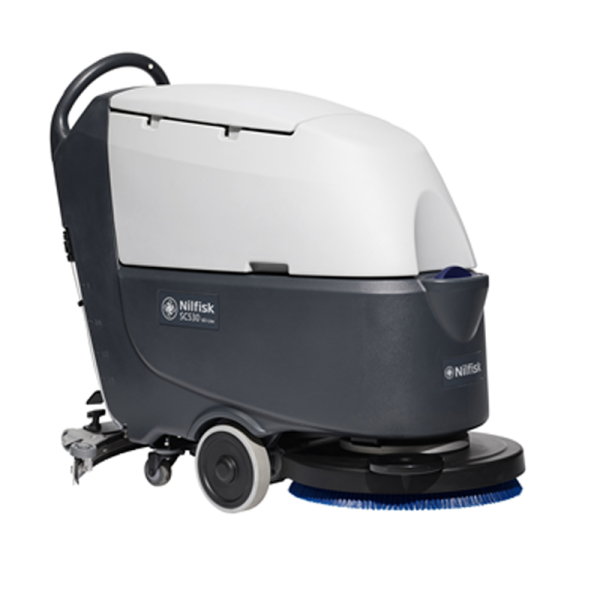 NILFISK SC530 battery powered scrubber dryer for commercial floor cleaning