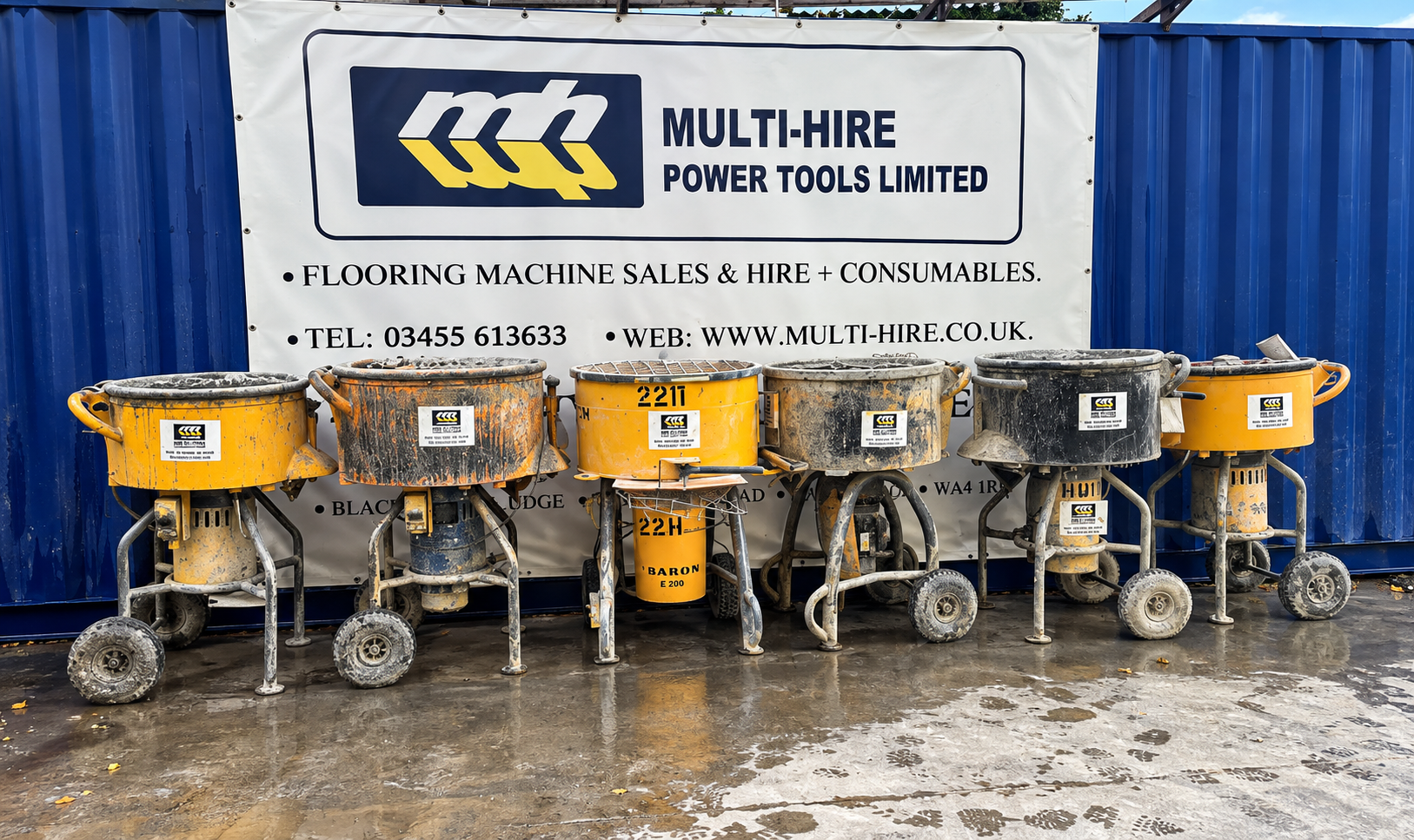 Floor screed mixers available for hire from Multi-Hire